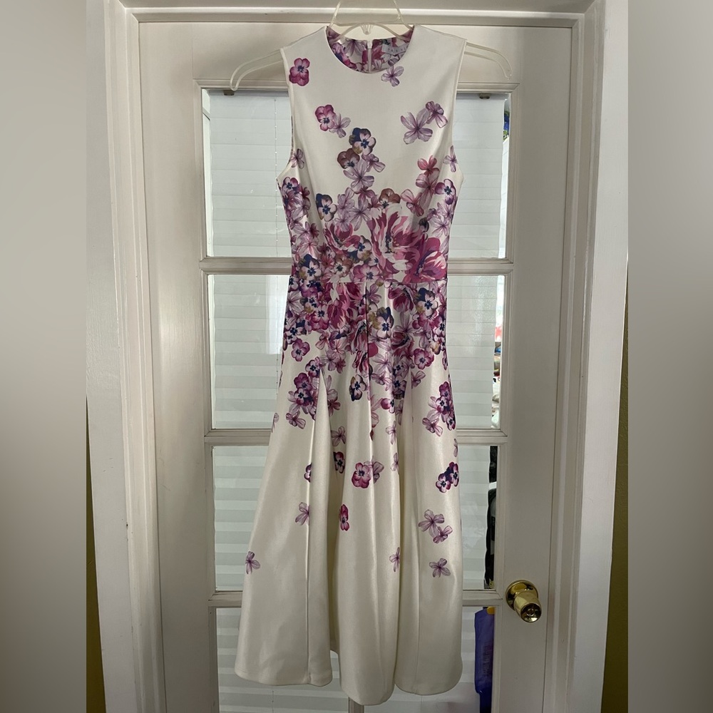 True Violet, T-Length, UK size 10/US size 8, Floral Dress
